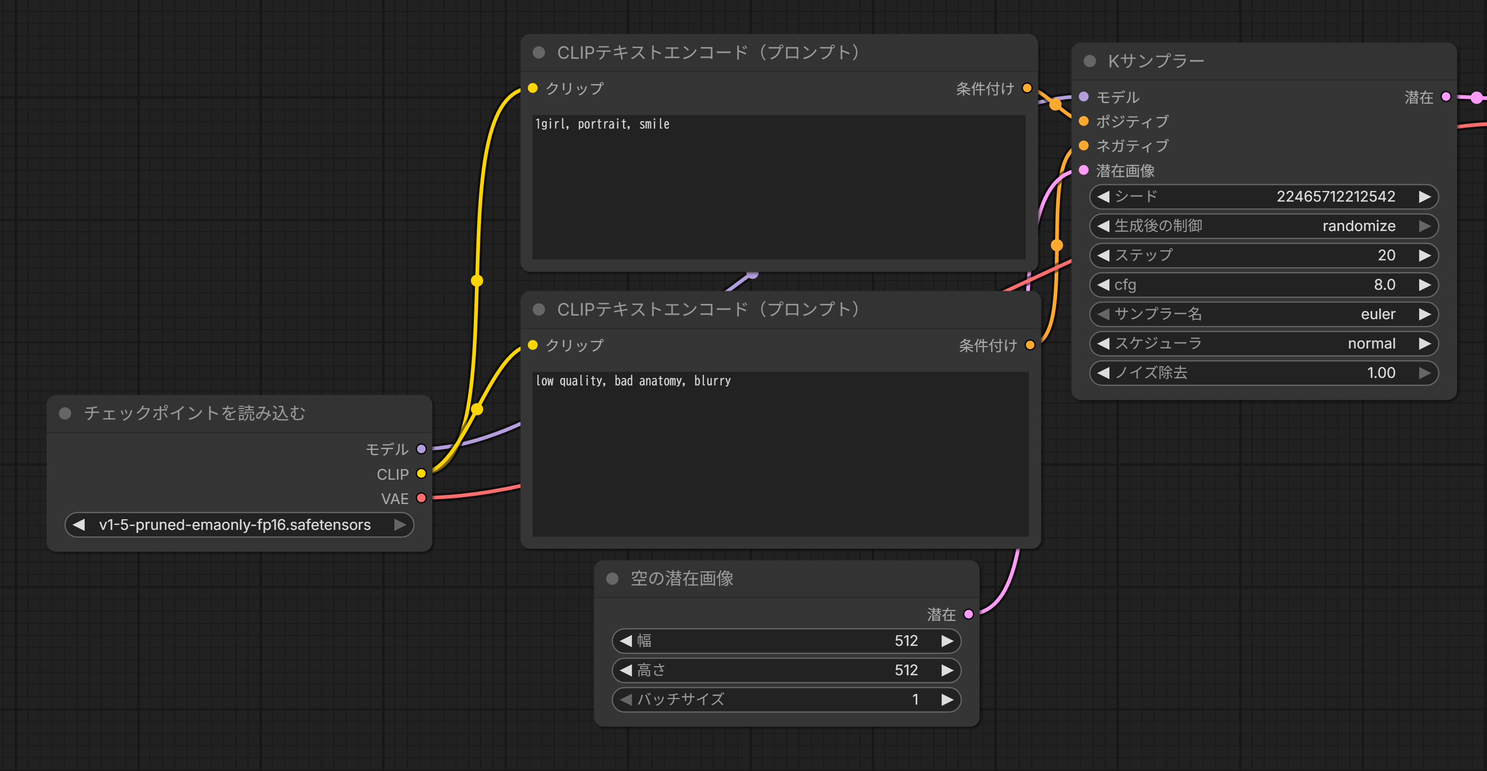 ComfyUIのLoad Checkpointノードでモデルを選ぶ画面