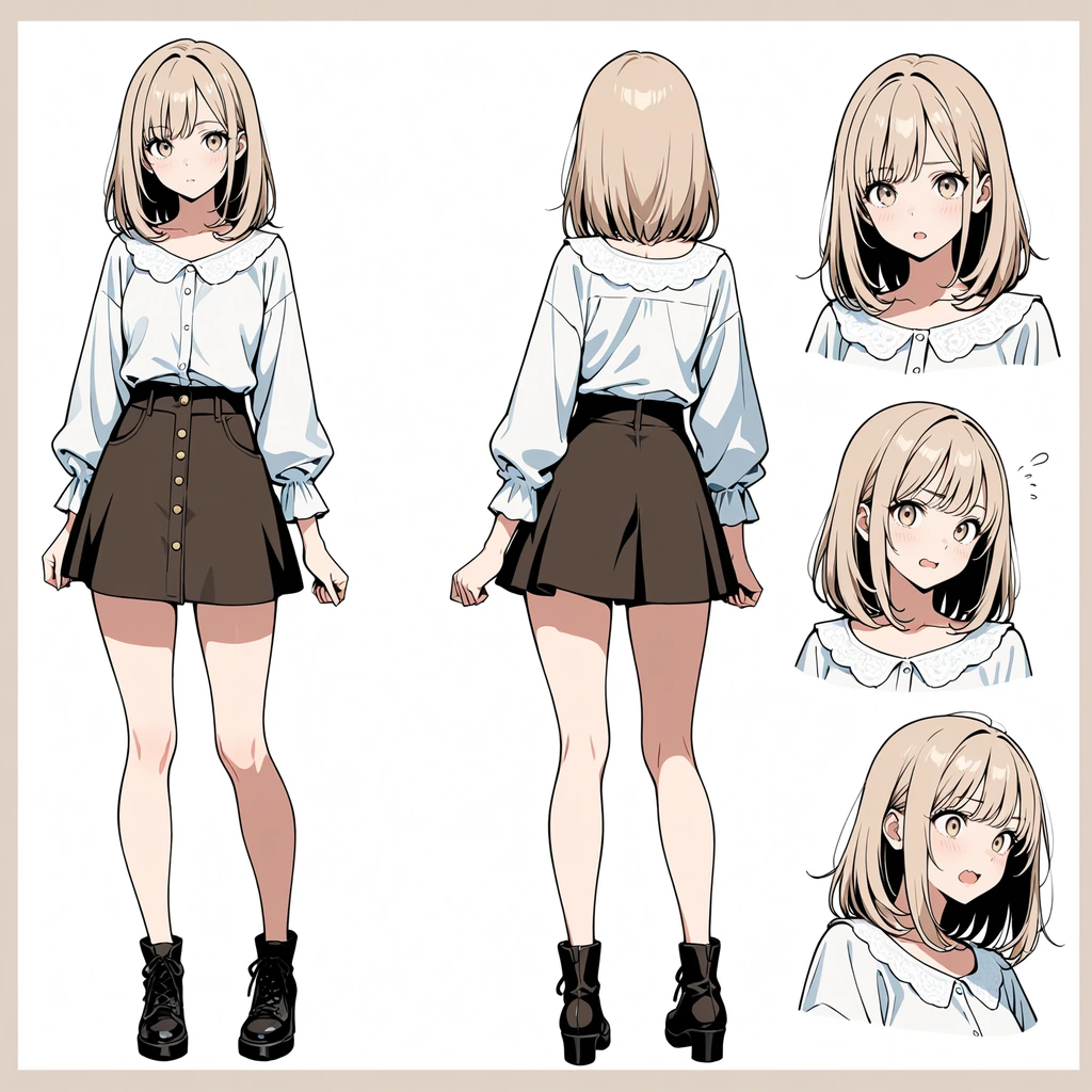 キャラクターシートの女性サンプル