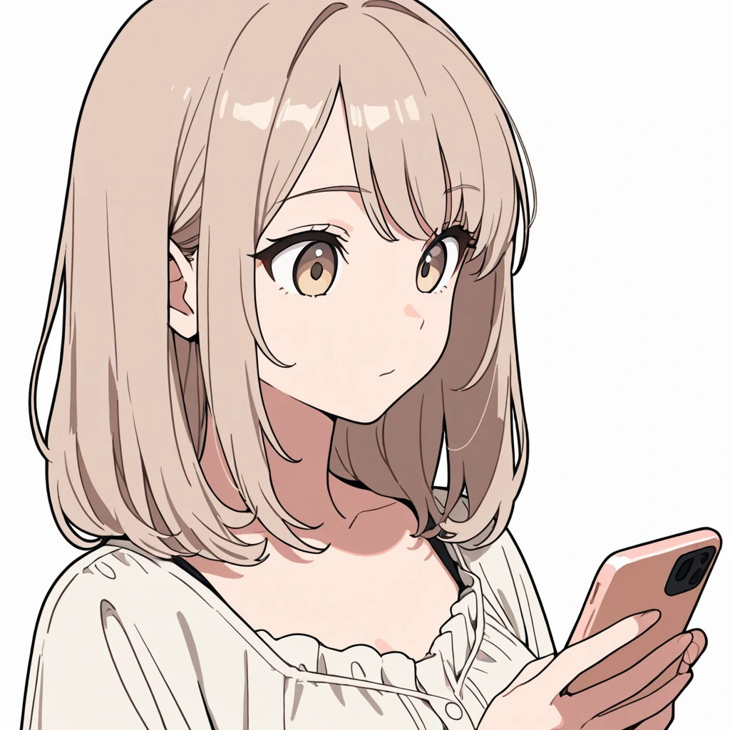 物を見るの女性サンプル