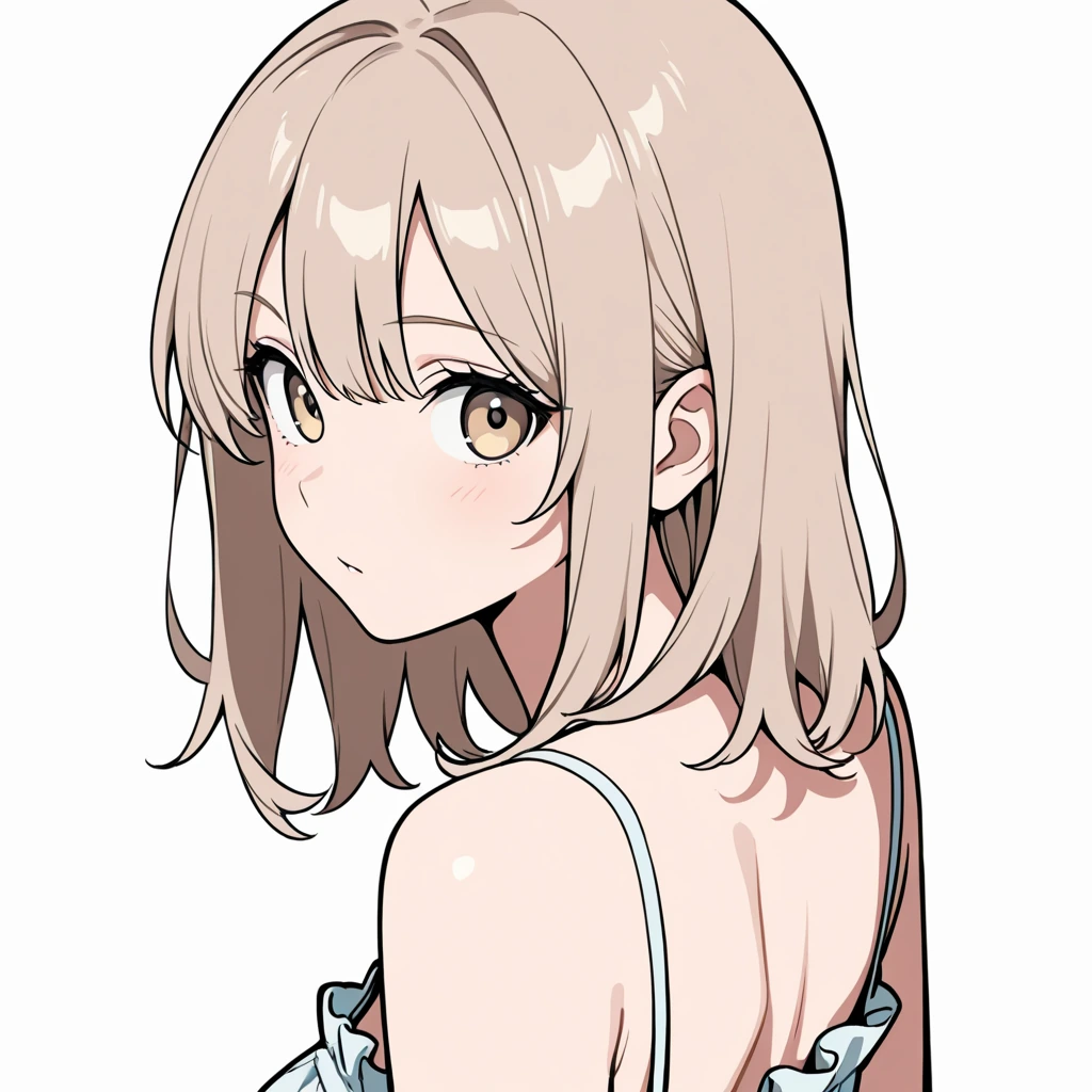 振り向いて見るの女性サンプル