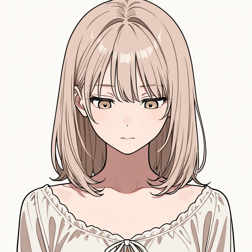 下を見るの女性サンプル