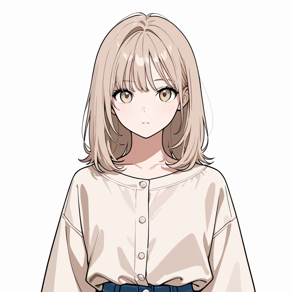 真正面の女性サンプル