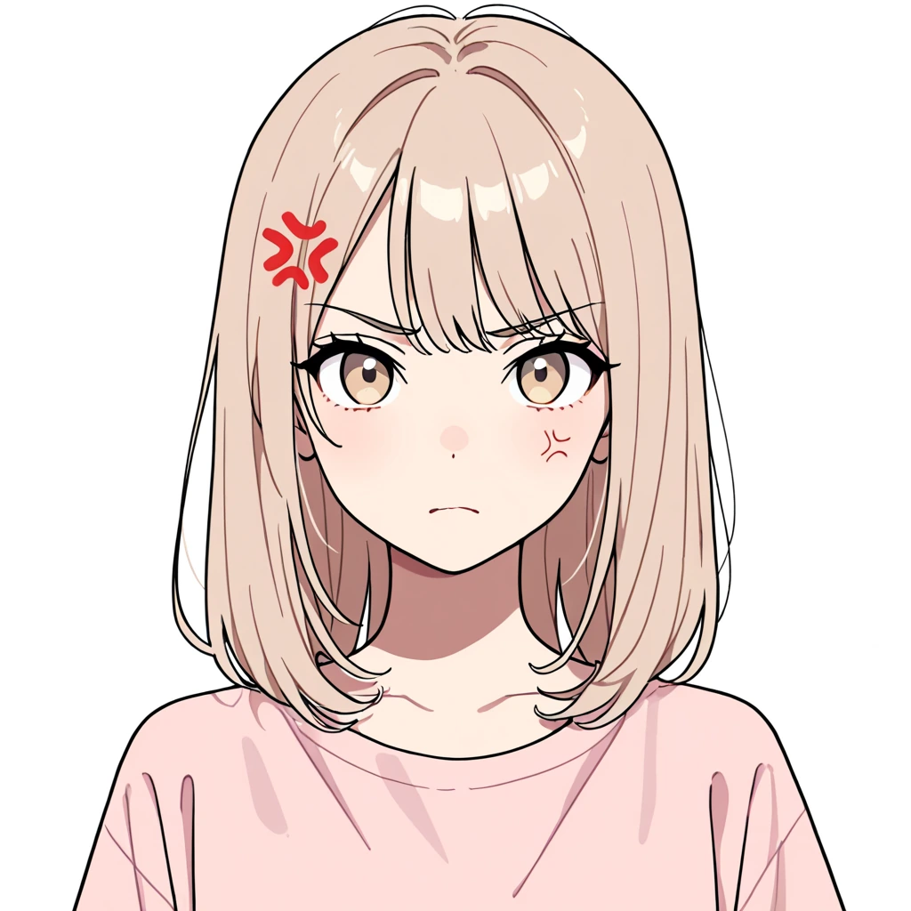 怒りマークの女性サンプル