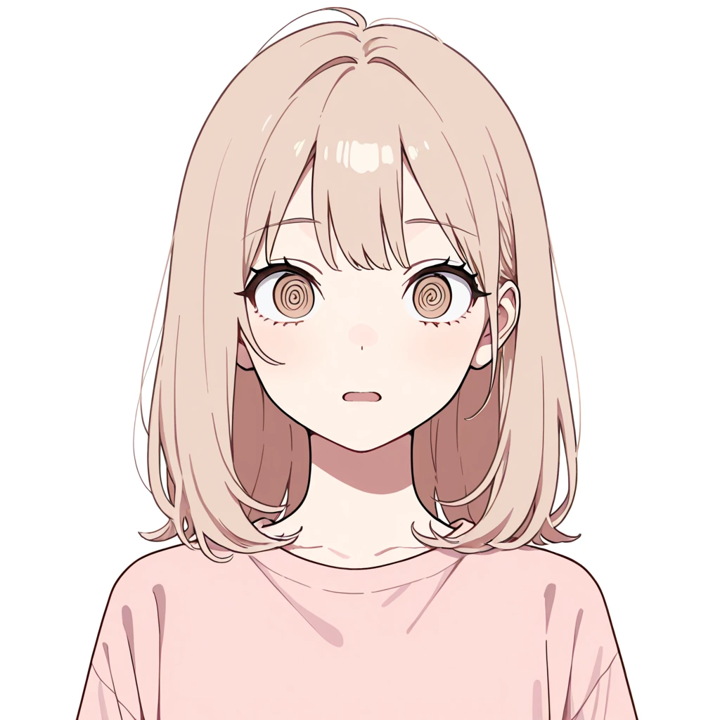 ぐるぐる記号目の女性サンプル