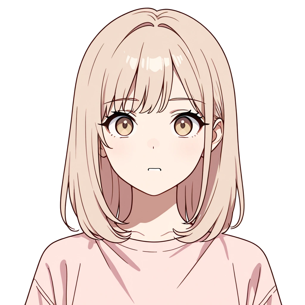 感情の薄い表情の女性サンプル
