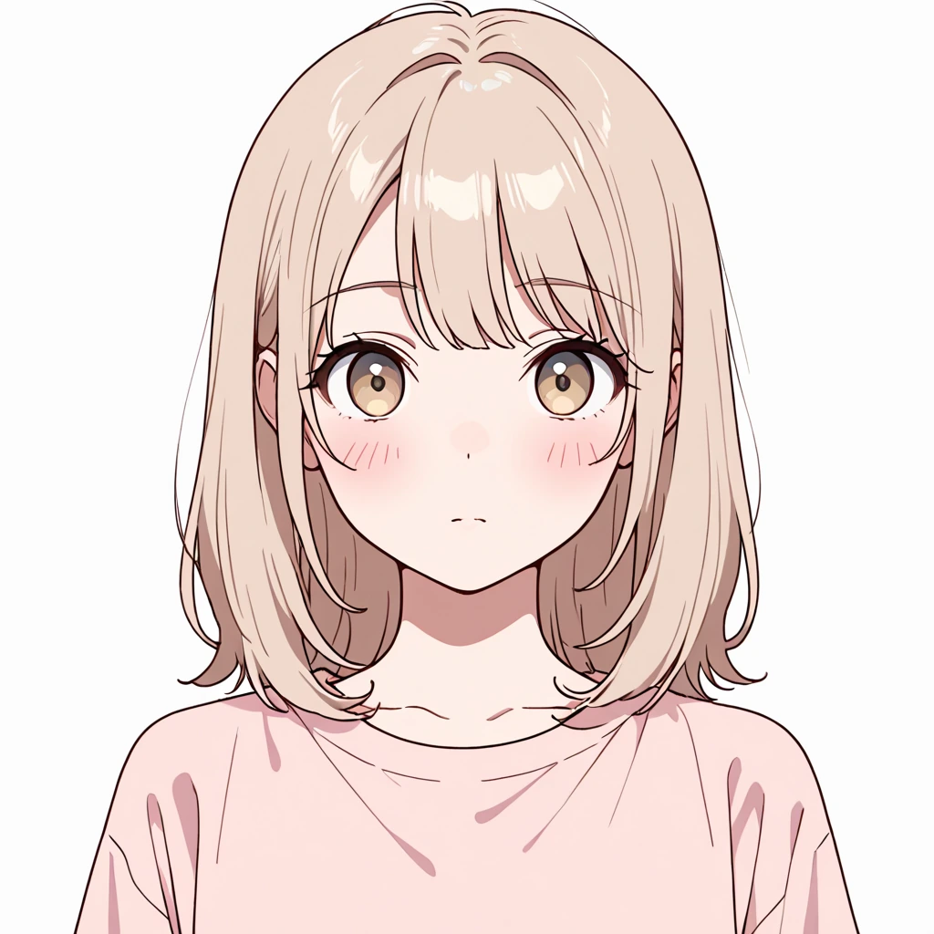 赤面の女性サンプル