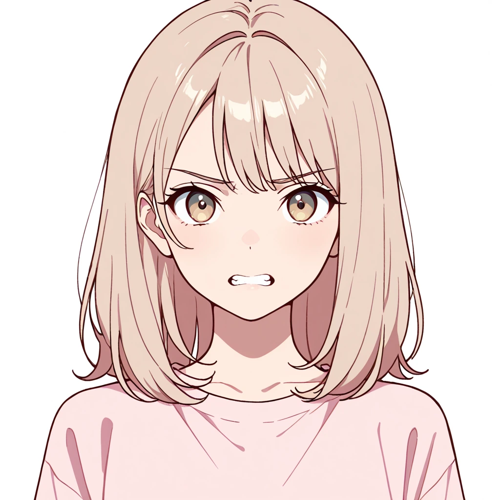 歯を食いしばるの女性サンプル