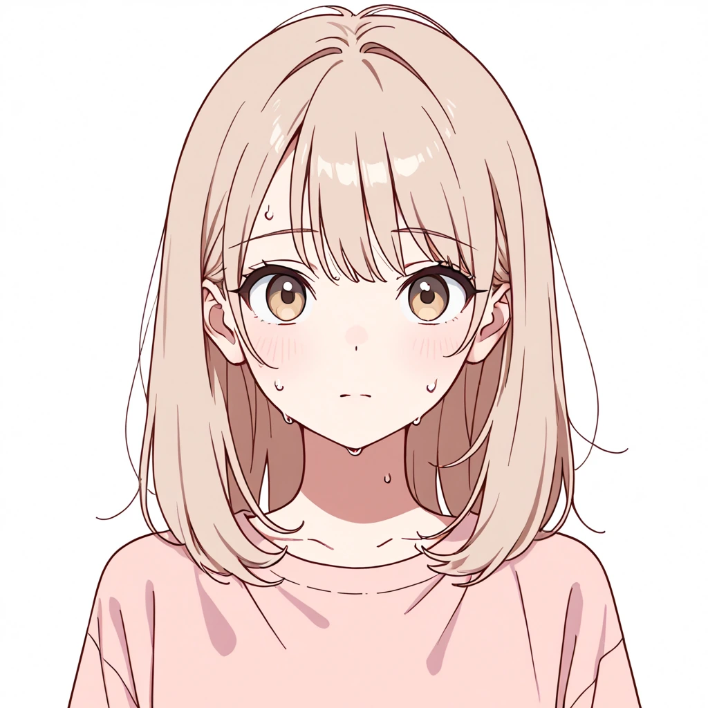 冷や汗の女性サンプル