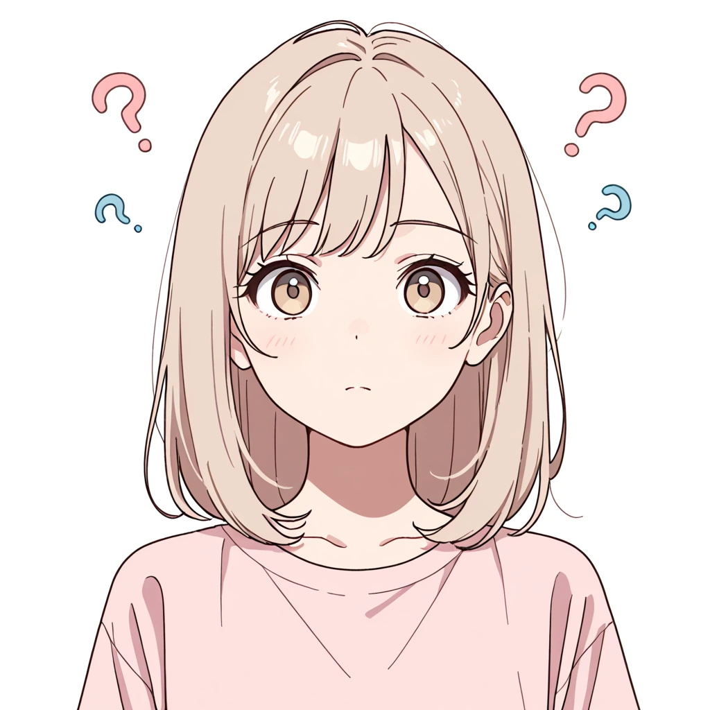 困惑の女性サンプル