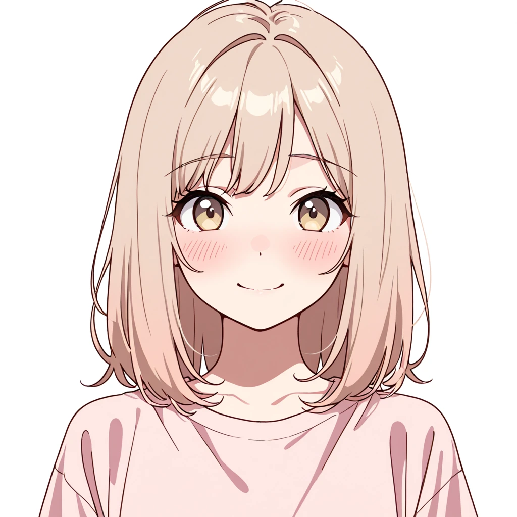 照れ笑いの女性サンプル
