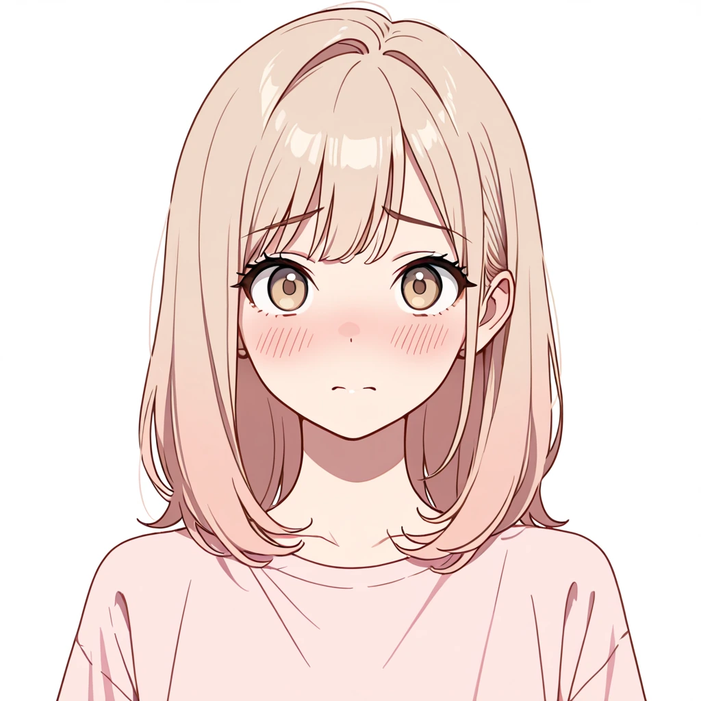 恥ずかしそうの女性サンプル