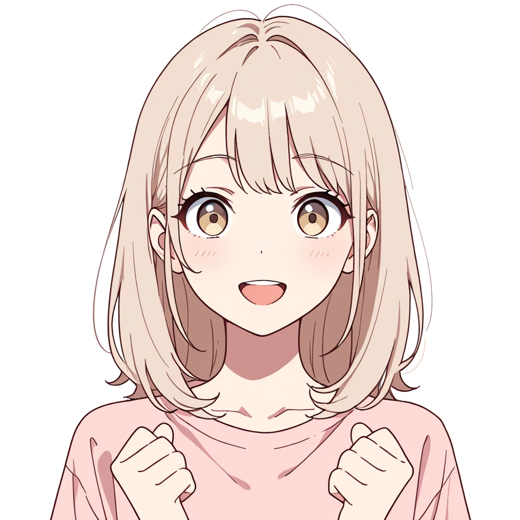 はしゃいだ表情の女性サンプル