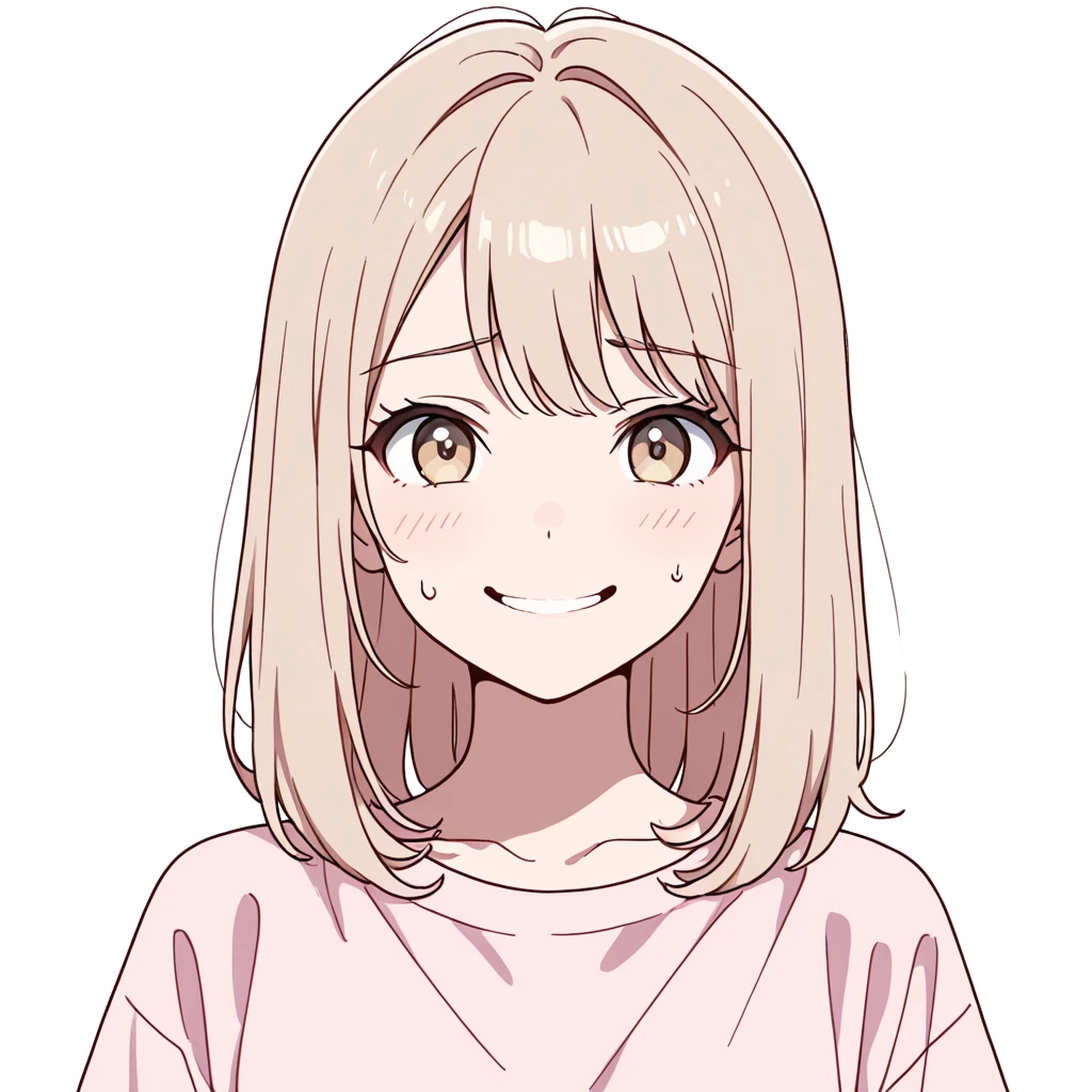 作り笑いの女性サンプル