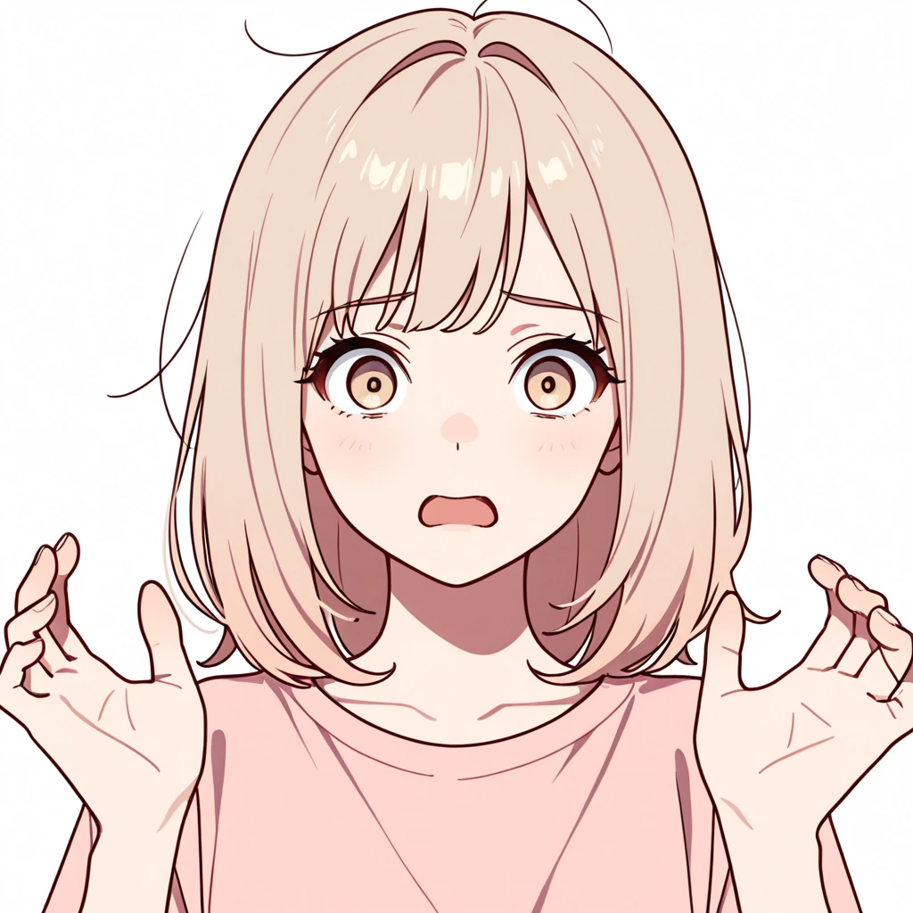 おびえた表情の女性サンプル