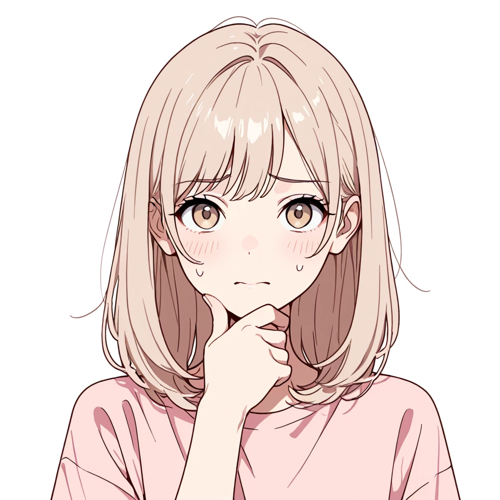 緊張の女性サンプル