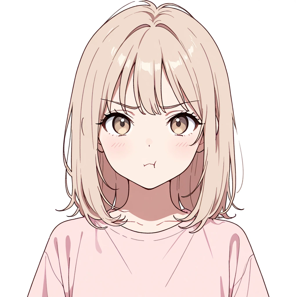 ふくれっ面の女性サンプル