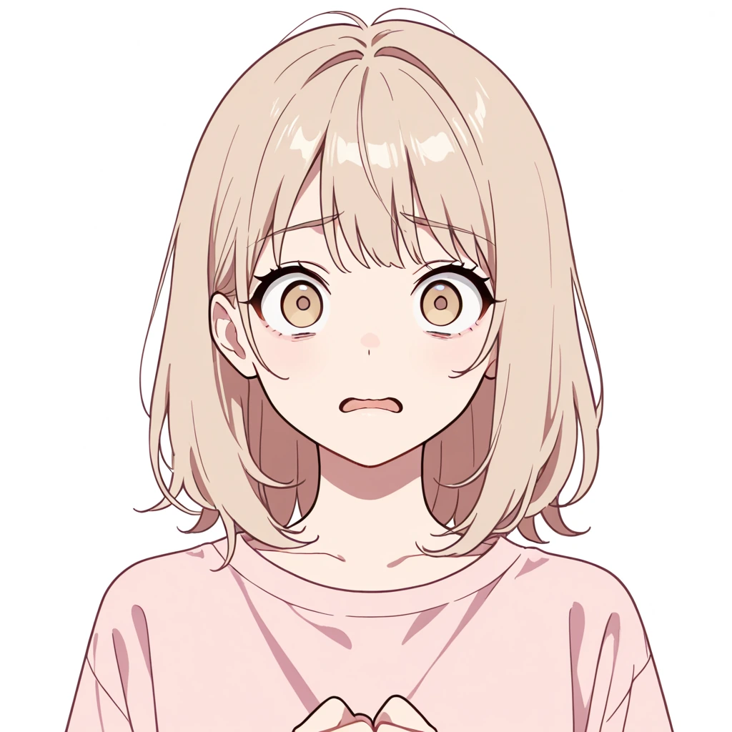 怖がる表情の女性サンプル