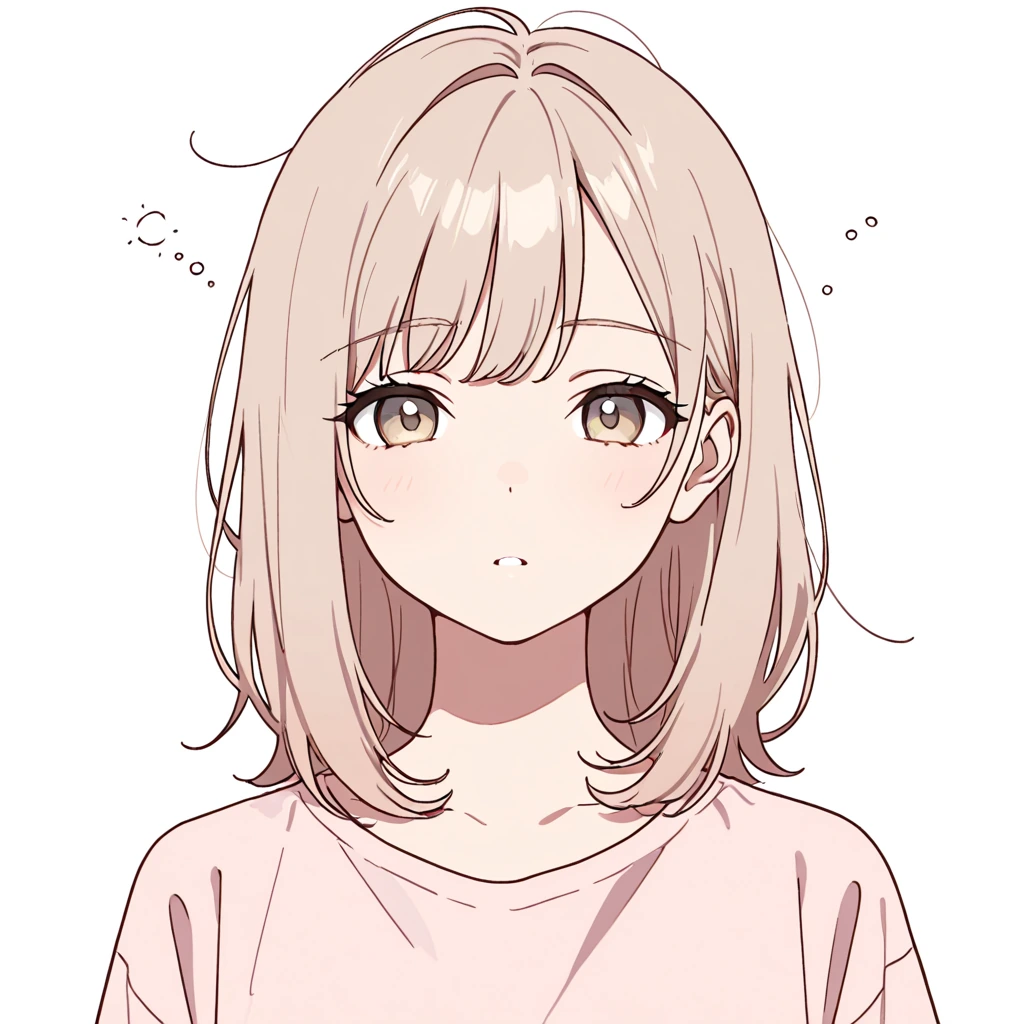 眠そうな表情の女性サンプル