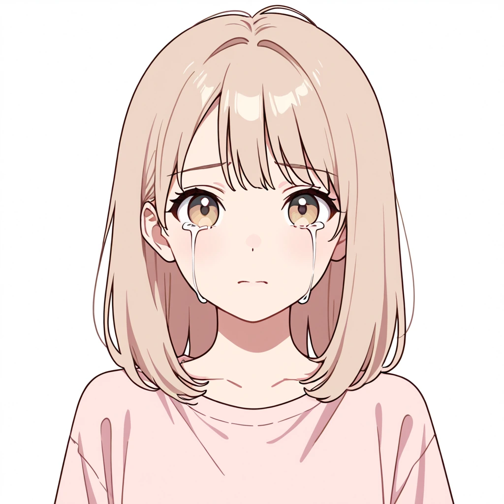 流れる涙の女性サンプル