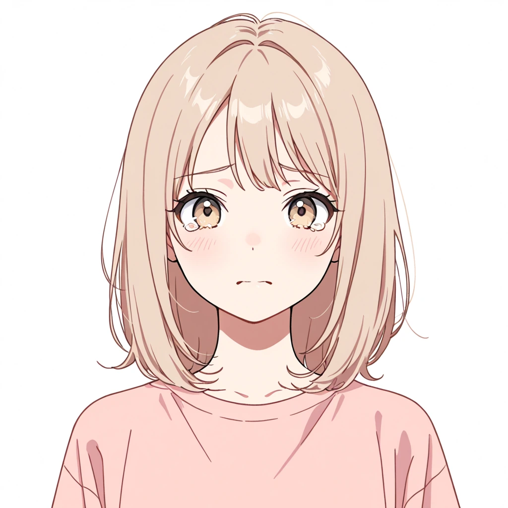 涙ぐむの女性サンプル