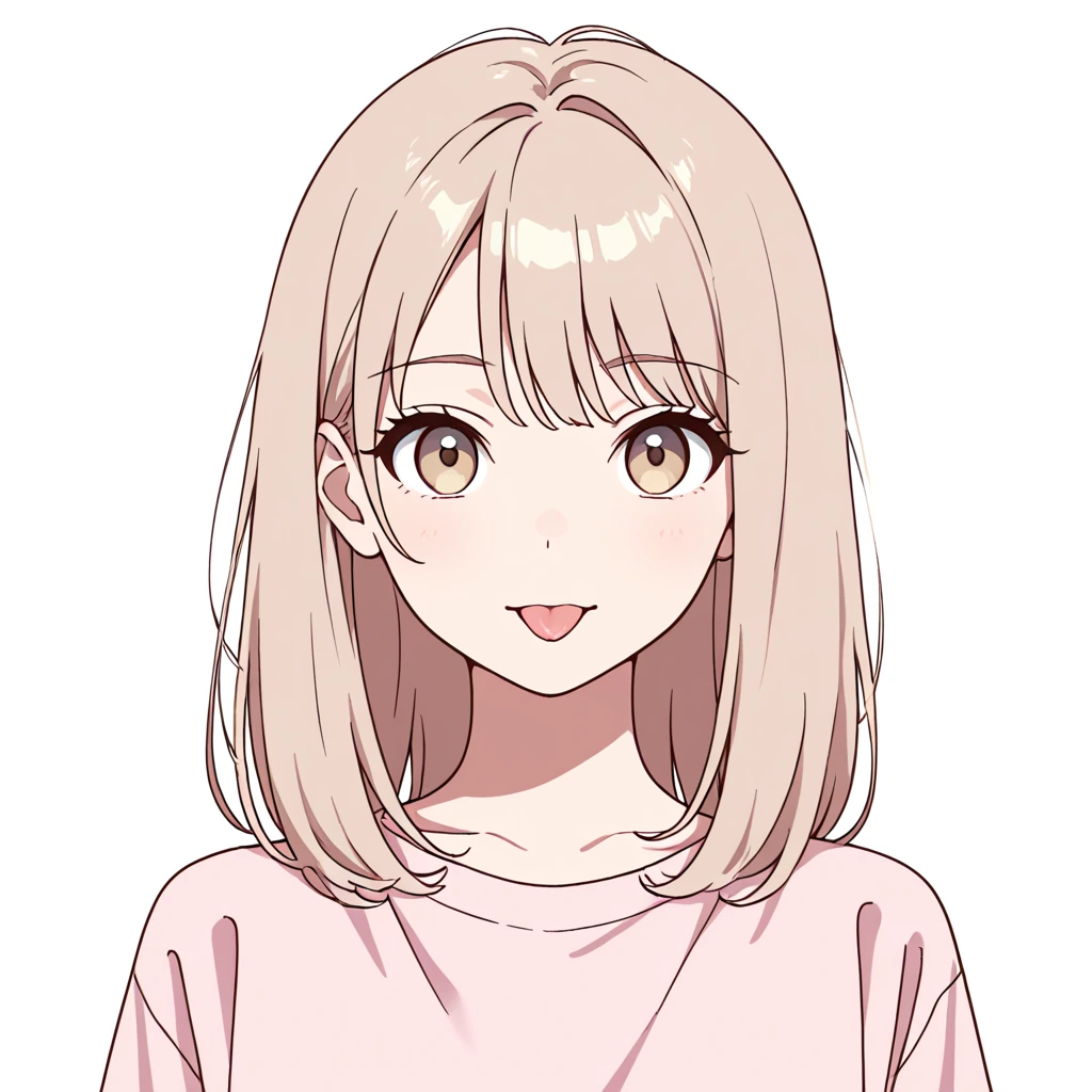 舌を出すの女性サンプル