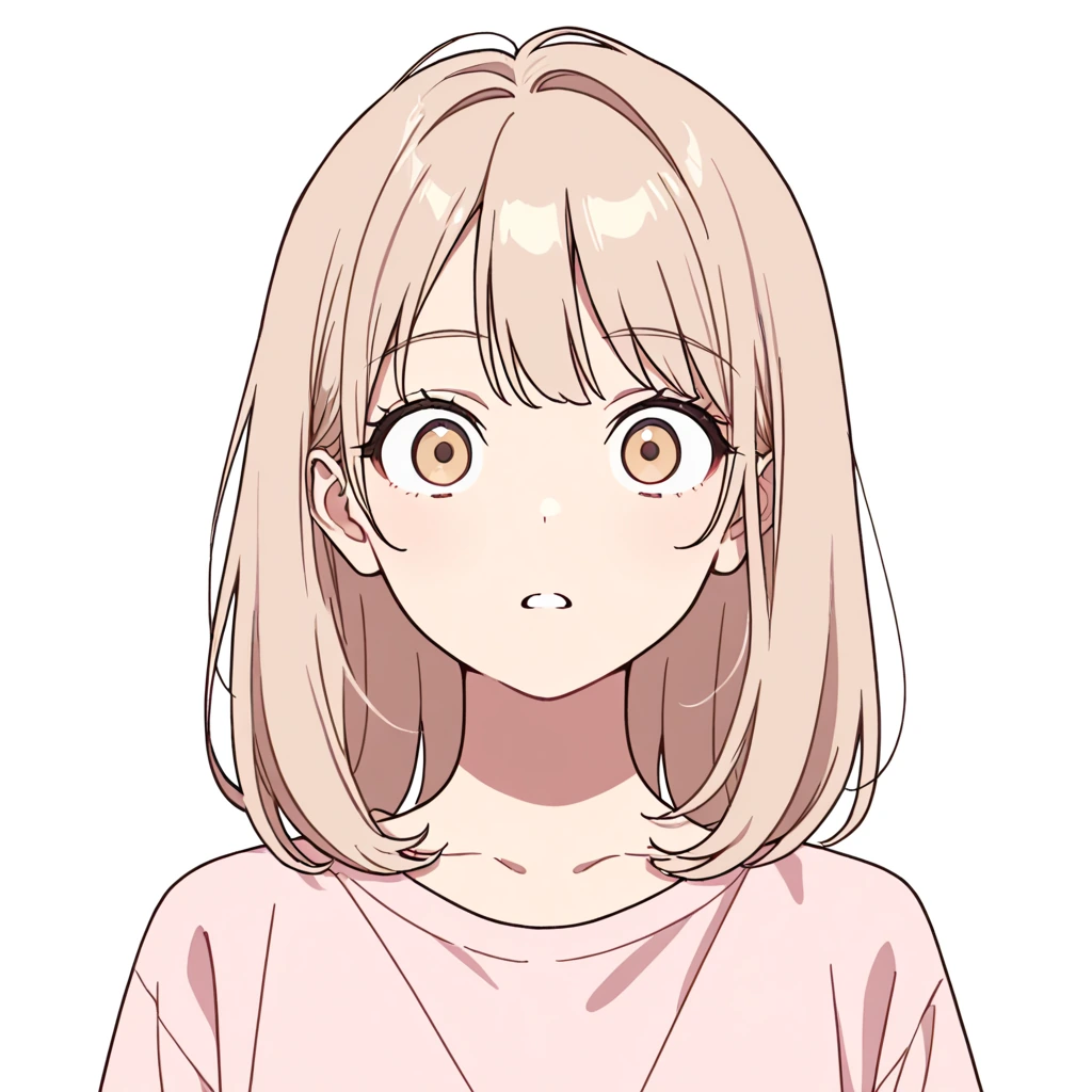 目を見開くの女性サンプル