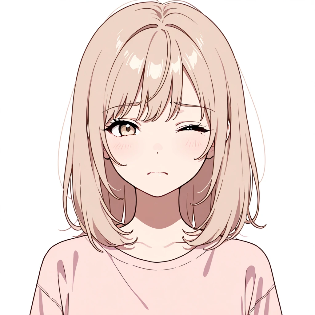 顔をしかめるの女性サンプル