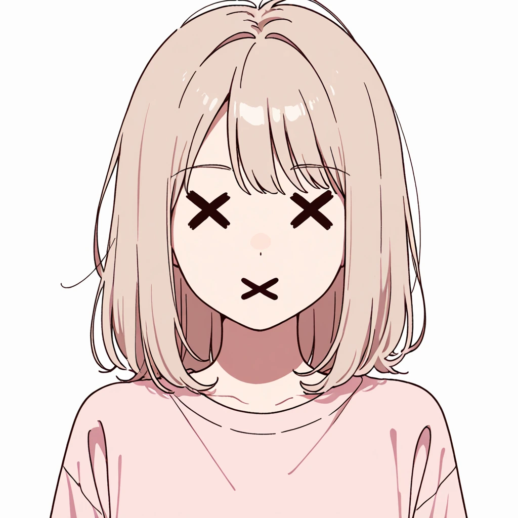 xx顔の女性サンプル