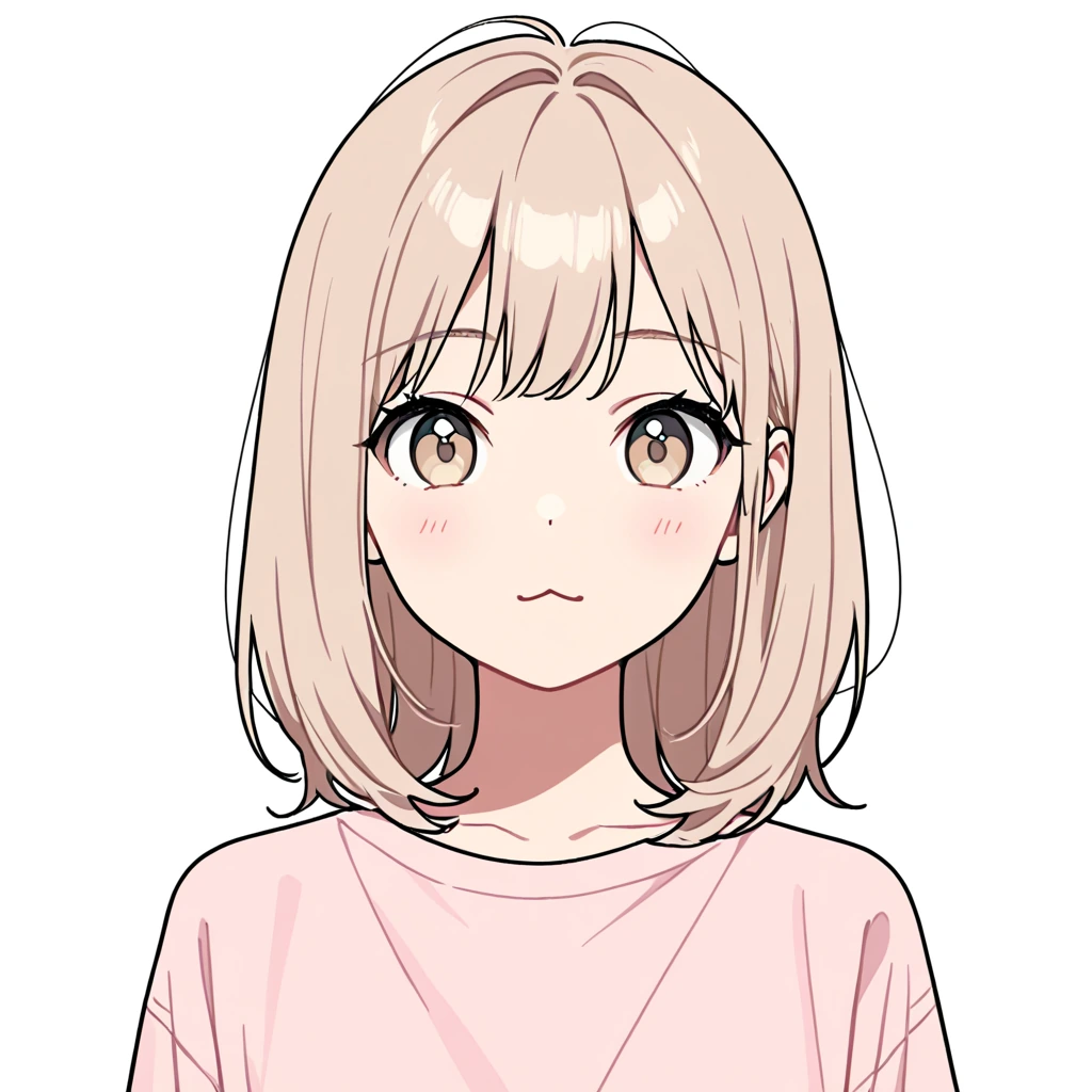 猫口っぽい笑顔の女性サンプル