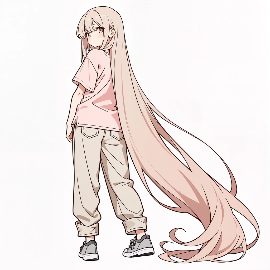 スーパーロングヘアの女性サンプル