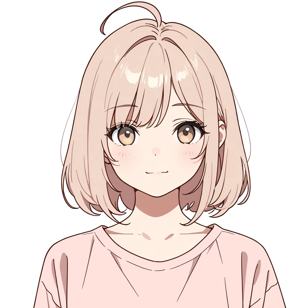 アホ毛の女性サンプル