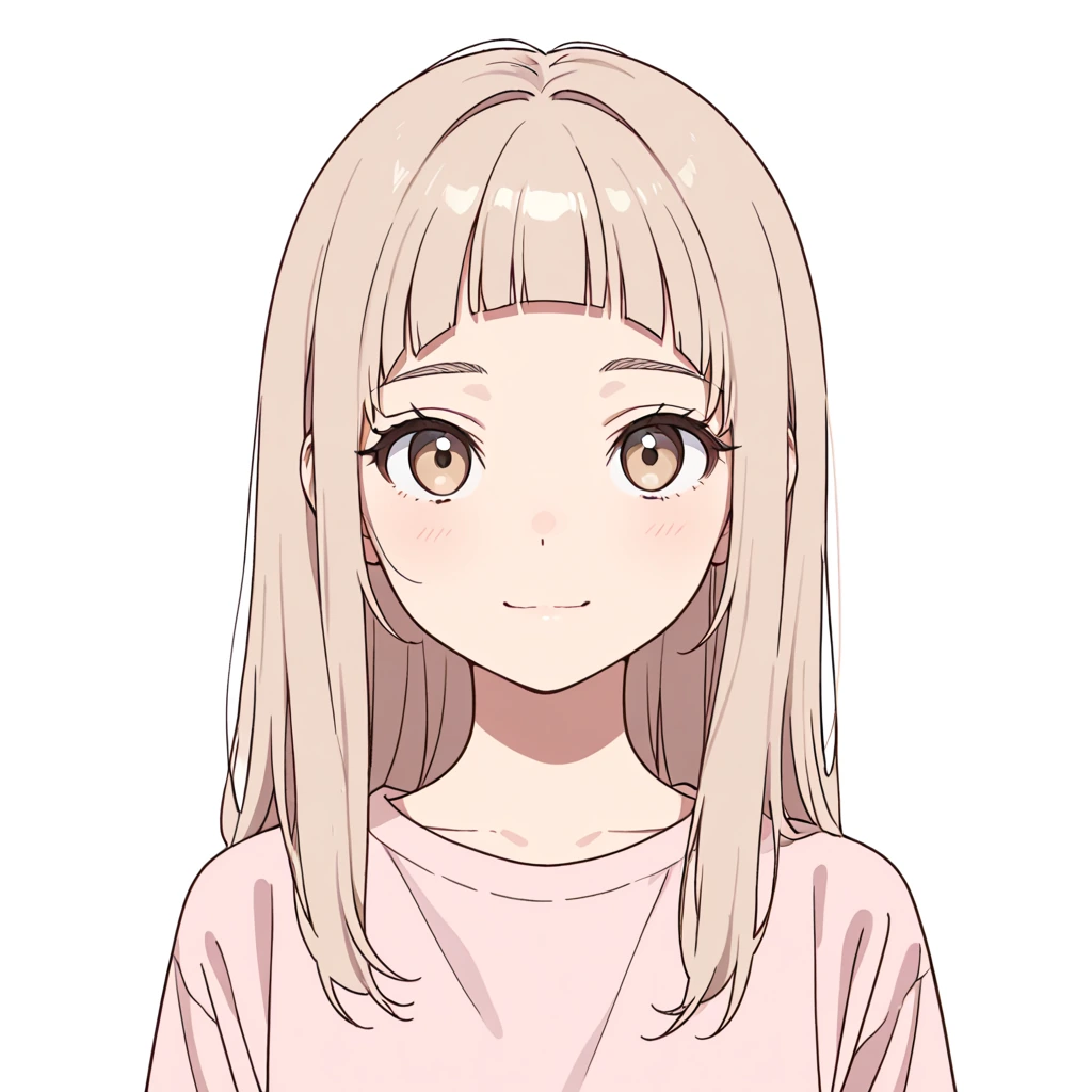 アーチ前髪の女性サンプル