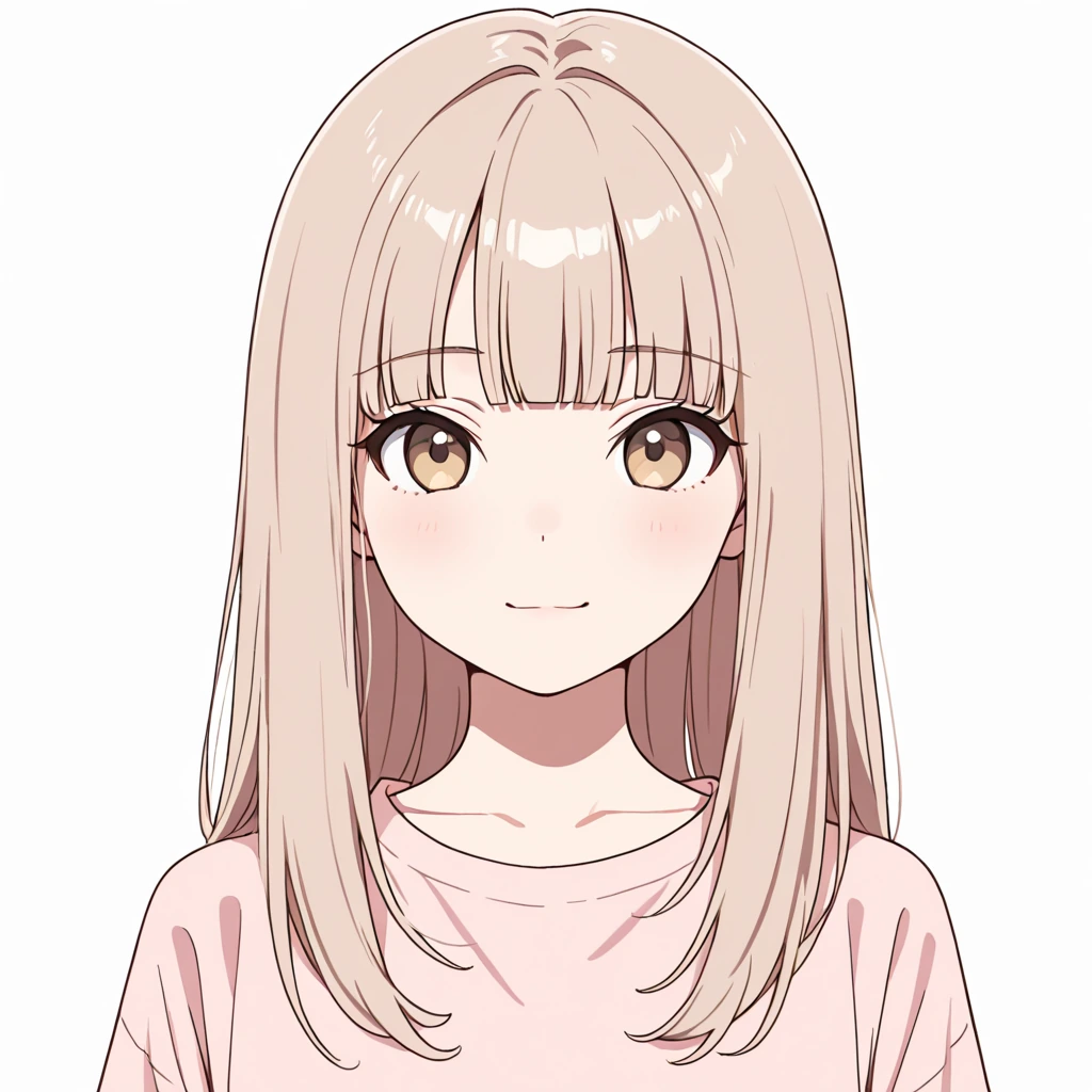 ぱっつん前髪の女性サンプル