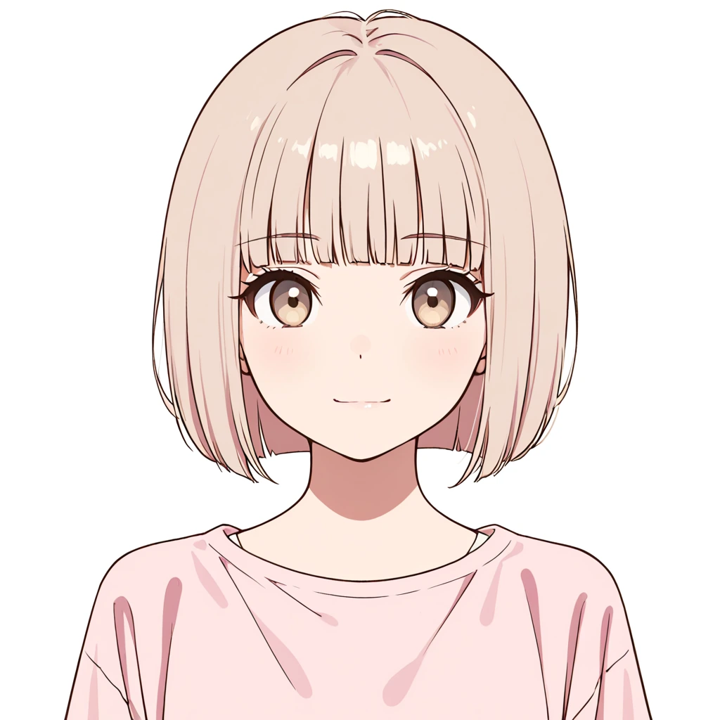 ブラントカットの女性サンプル