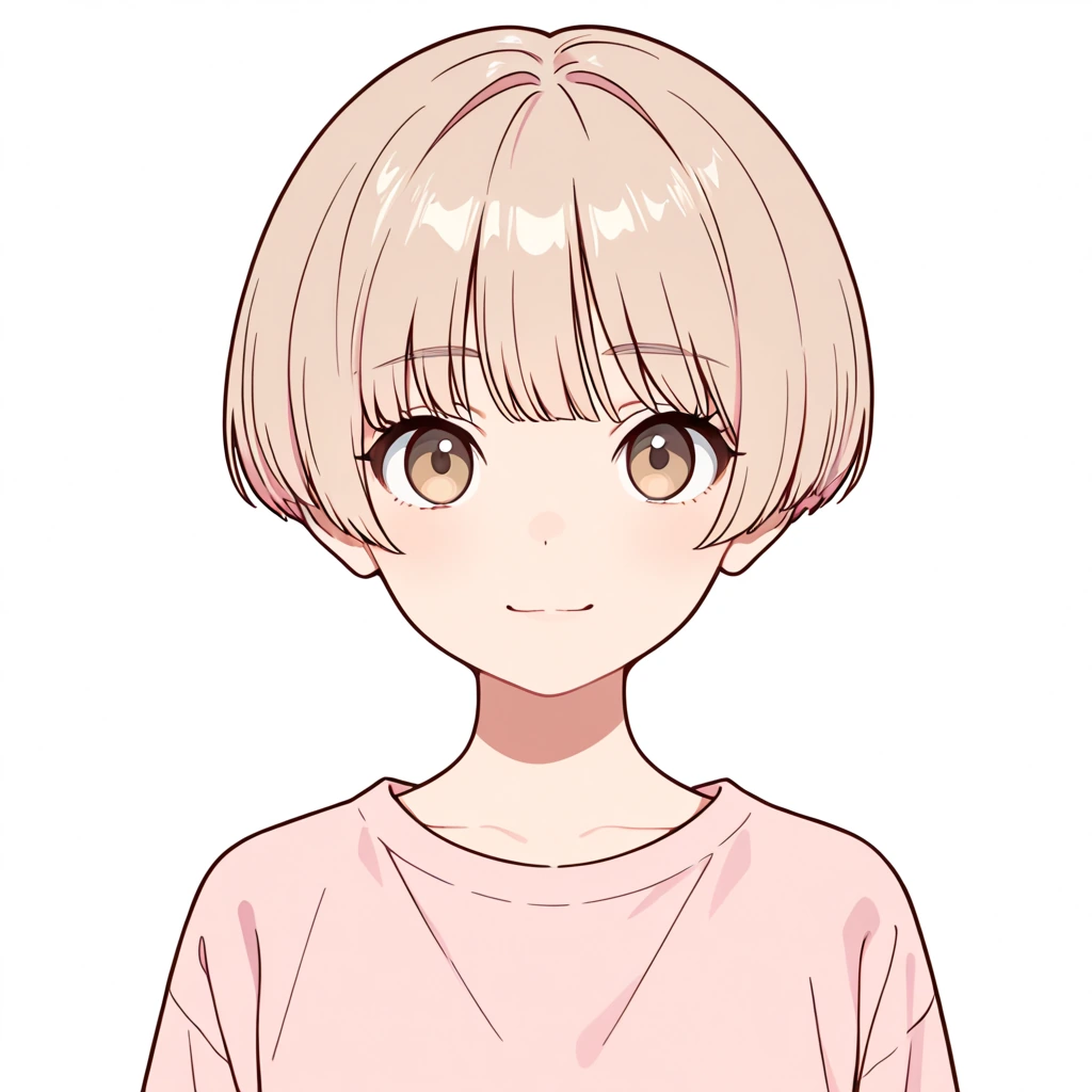 ボウルカットの女性サンプル
