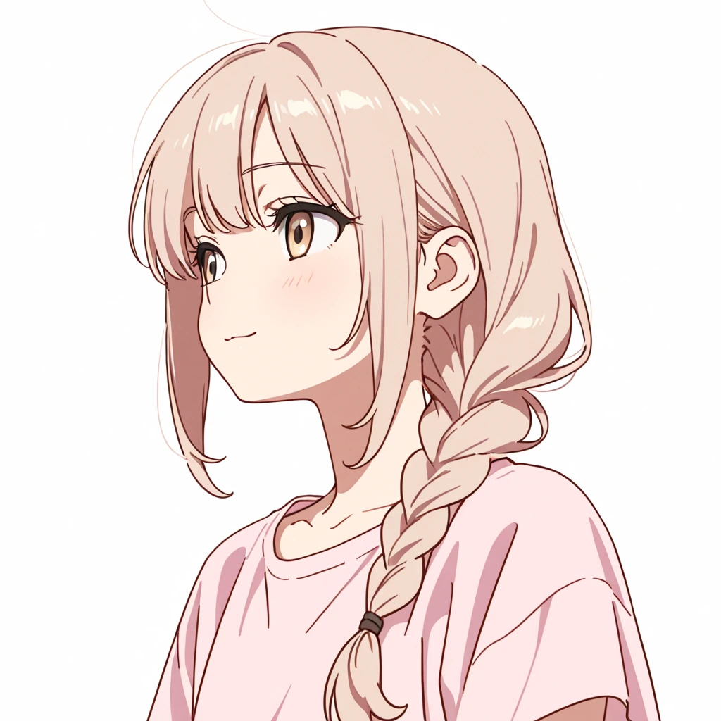 三つ編みの女性サンプル