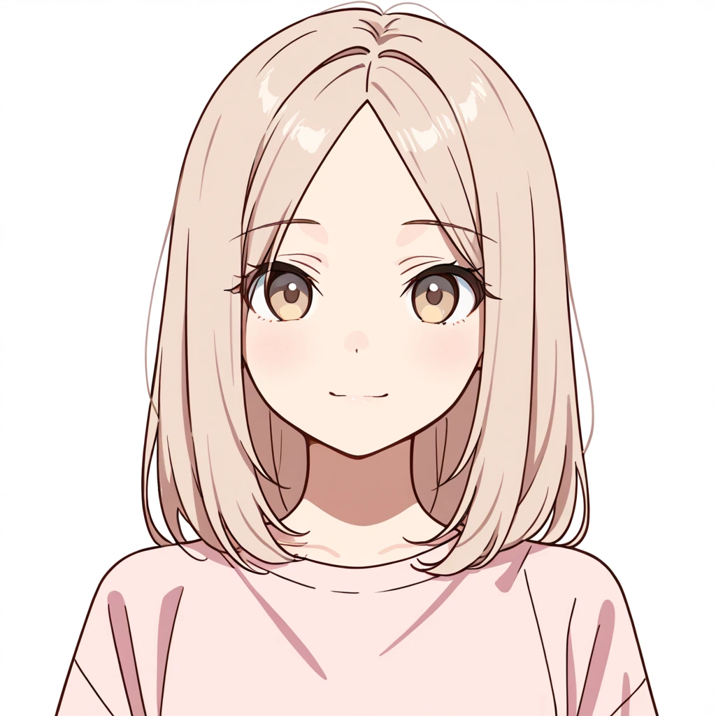センター分けの女性サンプル