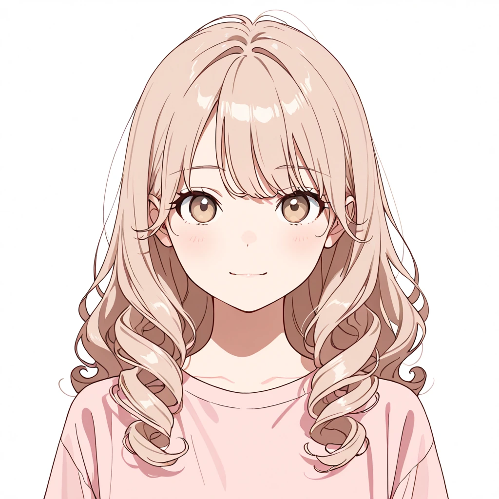 カーリーヘアの女性サンプル