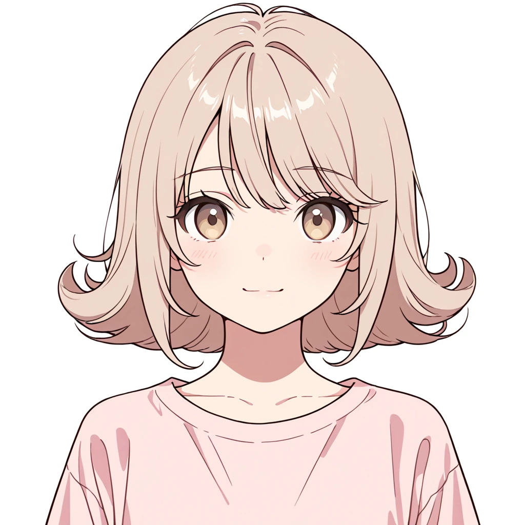 外ハネヘアの女性サンプル