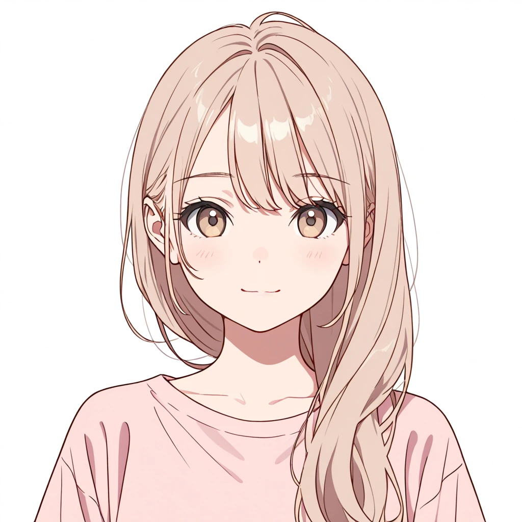 肩にかかる髪の女性サンプル