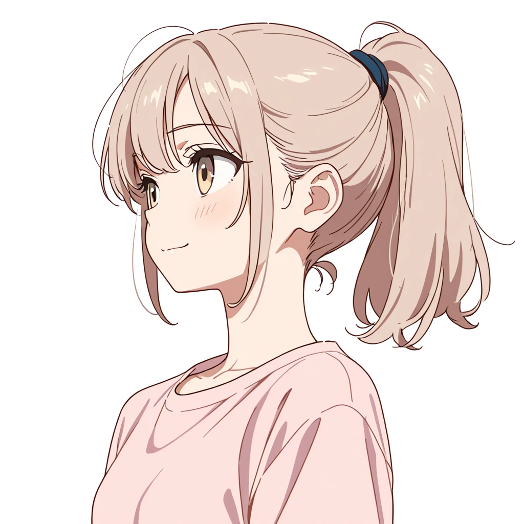 ハイポニーテールの女性サンプル