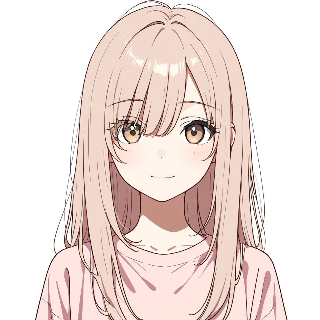 長い前髪の女性サンプル