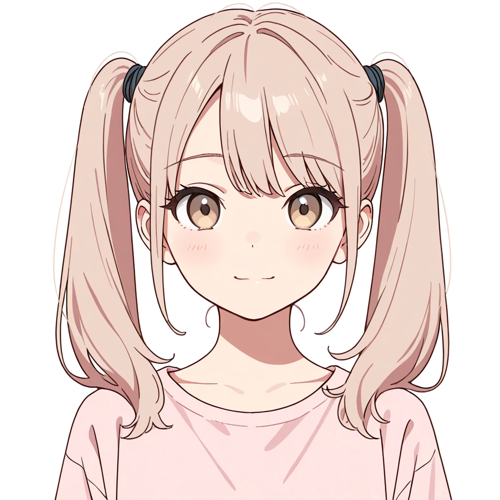 ロングツインテールの女性サンプル