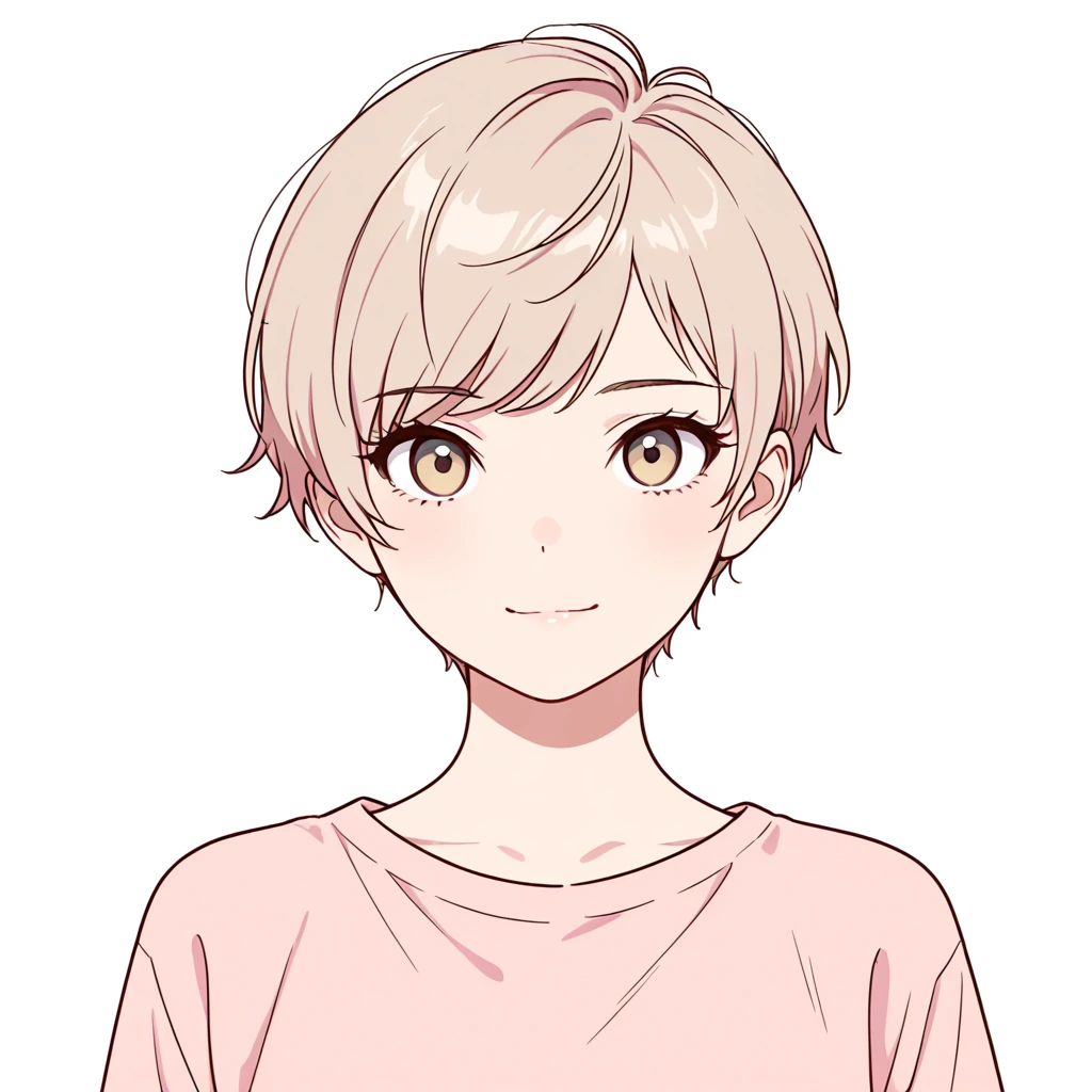 ピクシーカットの女性サンプル