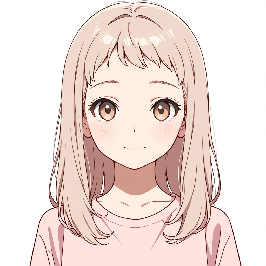 短い前髪の女性サンプル