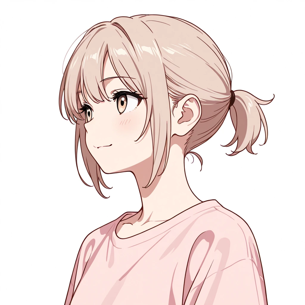 ショートポニーテールの女性サンプル