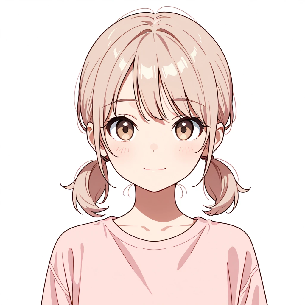 ショートツインテールの女性サンプル