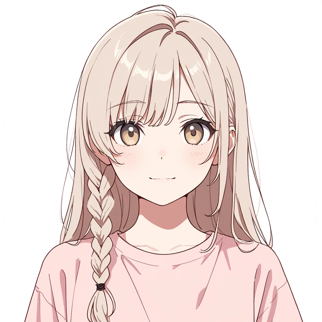 三つ編みサイドの女性サンプル