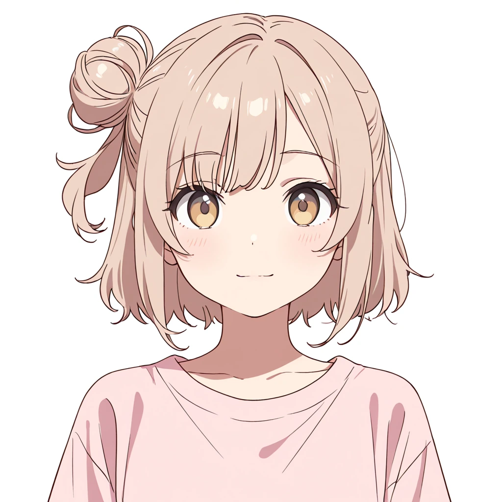 サイドお団子の女性サンプル
