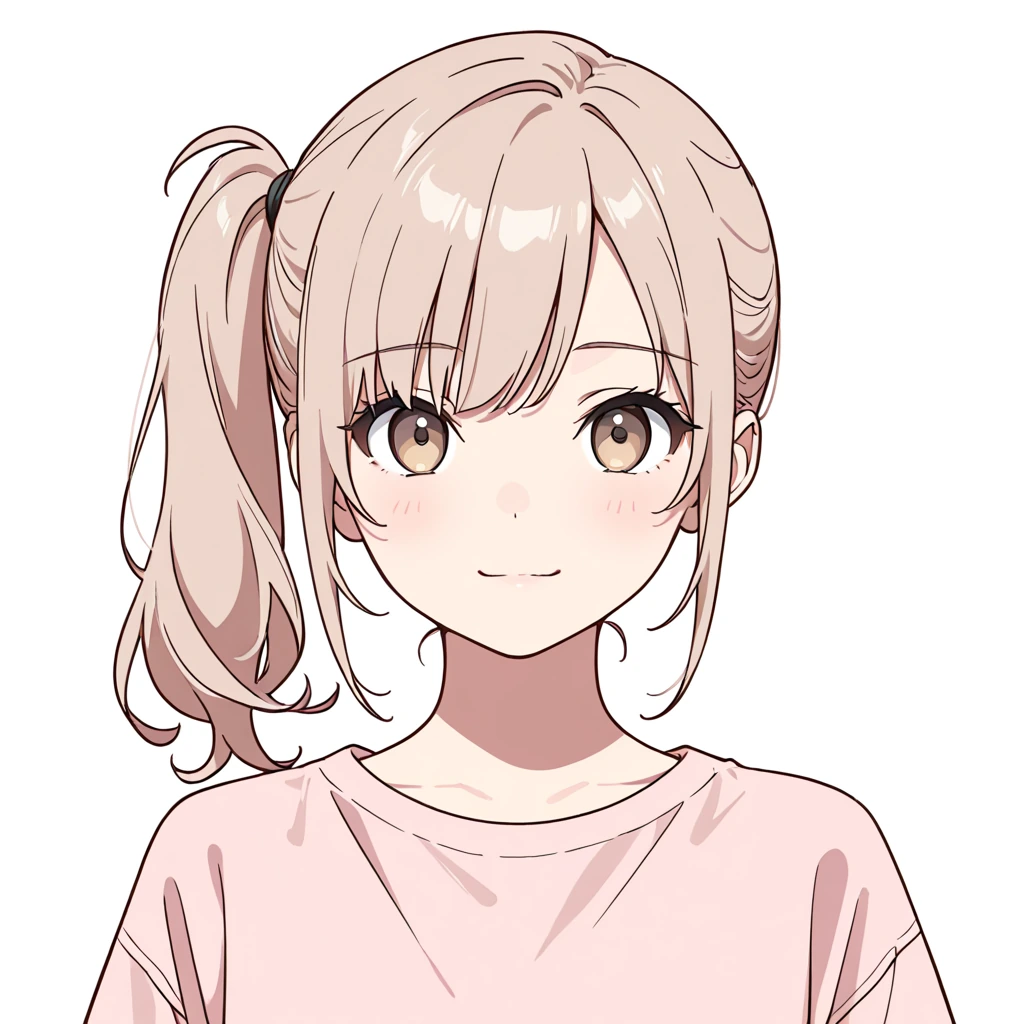 サイドポニーテールの女性サンプル